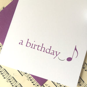 Musica a birthday (note)